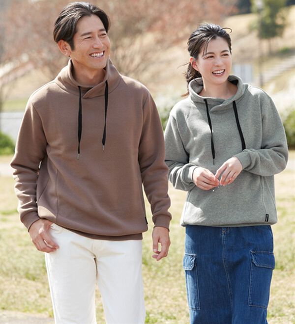 「＜イネド　オム＞裏起毛フード風トレーナー（メンズトレーナー）」｜詳細画像