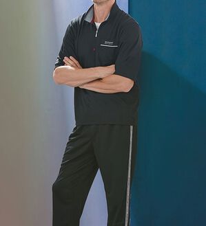 「【２着組】＜ダンロップ・リファインド＞リラックスジップＴスーツ（メンズルームウェア）」｜詳細画像