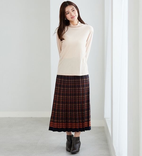 BELLUNA（ベルーナ）の「素肌想いの綿１００％シアープルオーバー（カットソー）」｜詳細画像