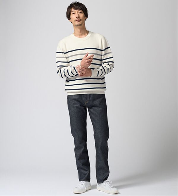 REMEN'S（リメンズ）の「【洗える】やわらかタッチボーダークルーネックセーター（メンズニット・セーター）」｜詳細画像