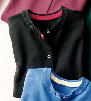 ルフラン（ルフラン）の「多機能が嬉しい！ニットカーディガン（ニットカーディガン）」｜黒