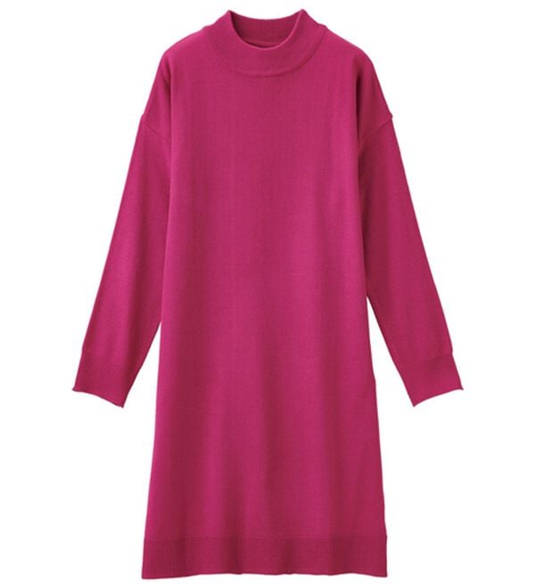 RANAN（ラナン）の「カシミヤタッチニットチュニックワンピース（チュニック）」｜詳細画像