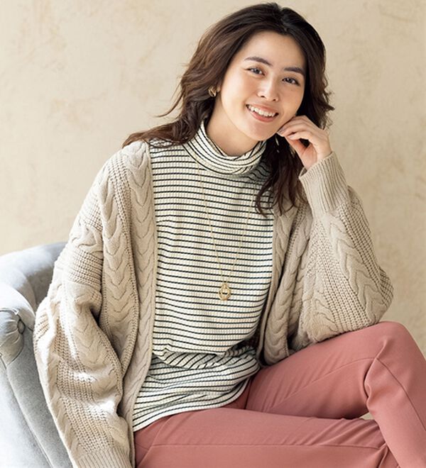 ルフラン（ルフラン）の「【３色組】テンセル（ＴＭ）繊維混リブの柔らかプルオーバー（カットソー）」｜詳細画像