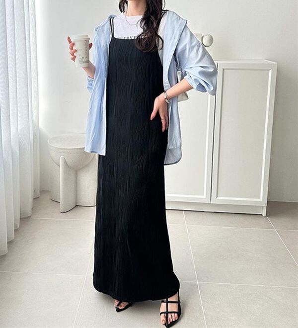 GeeRA（ジーラ）の「ウェーブジャガードキャミワンピース（その他ワンピース）」｜詳細画像