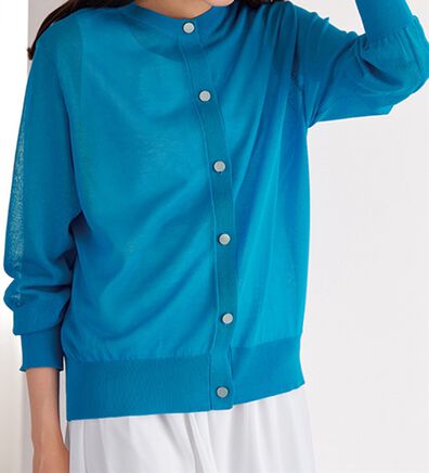 BELLUNA（ベルーナ）の「シアーニット２ＷＡＹカーディガン（ニット・セーター）」