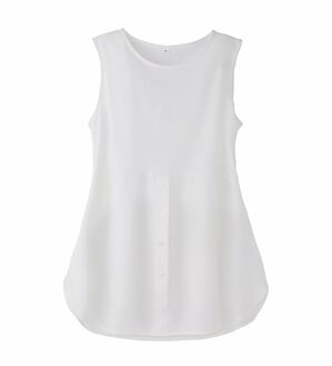BELLUNA（ベルーナ）の「裾シャツ切替レイヤード用タンクトップ（タンクトップ・キャミソール）」｜オフ白