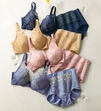 LAVIENNE（ラヴィエンヌ）の「【選べる！】プチプラノンワイヤーブラ＆ショーツ（ブラジャー＆ショーツセット）」