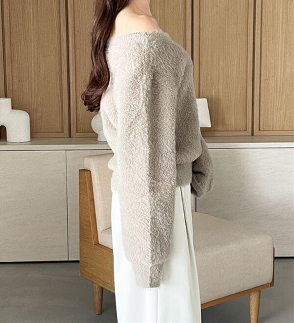 GeeRA（ジーラ）の「【YOUING.】オフショルフェザーヤーンニット（ニット・セーター）」｜詳細画像