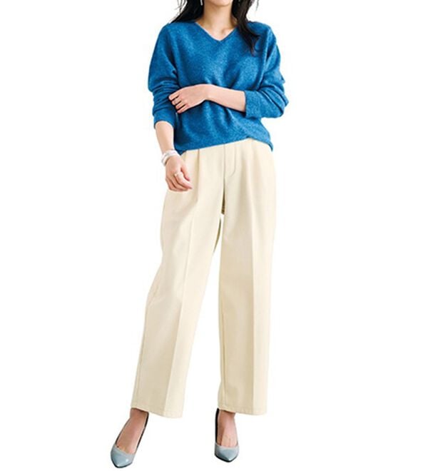 RANAN（ラナン）の「キレイ見え！防風ワイドパンツ（フルレングスパンツ）」｜詳細画像