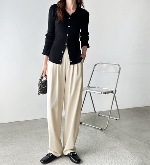 GeeRA（ジーラ）の「【再入荷】オンオフ着られる！カーブパンツ（フルレングスパンツ）」｜詳細画像