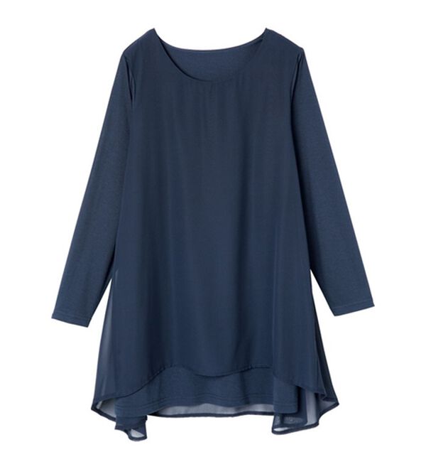 RANAN（ラナン）の「【裏微起毛】異素材切替チュニック（カットソー）」｜詳細画像