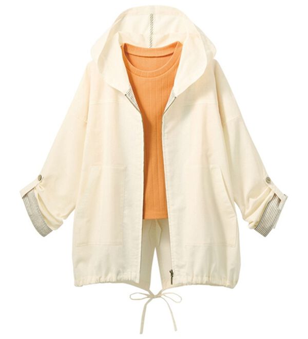 ルフラン（ルフラン）の「綿麻ゆったりサマーブルゾン（ブルゾン）」｜生成り