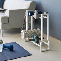 iellio（イエリオ）の「タワー　ダンベルラック＜ｔｏｗｅｒ　山崎実業　フィットネスグッズ　収納＞（ラック・棚・本棚）」