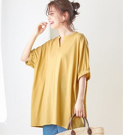 Viola e Viola（ヴィオラ エ ヴィオラ）の「【５つの機能付】スキッパーゆるドルマンチュニック（チュニック）」