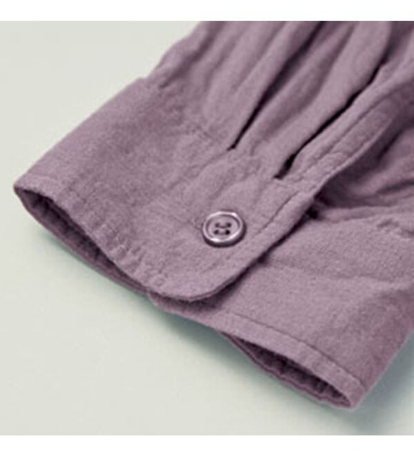 BELLUNA（ベルーナ）の「風が通り抜けるダブルガーゼ素材丸衿ブラウス（ブラウス）」｜詳細画像