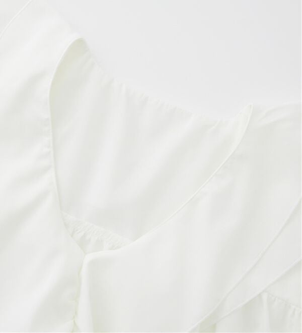 RANAN（ラナン）の「ビッグカラーフリルハーフスリーブブラウス（シャツ）」｜詳細画像