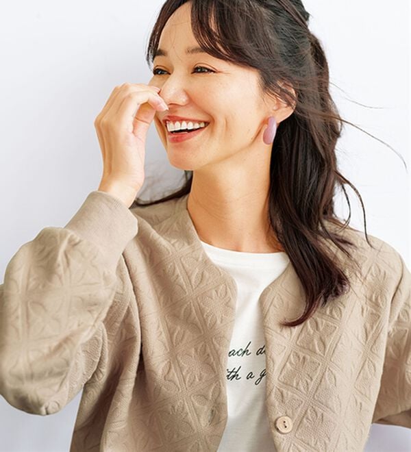 BELLUNA（ベルーナ）の「幾何柄ジャカード素材カーディガン（その他カーディガン）」｜詳細画像