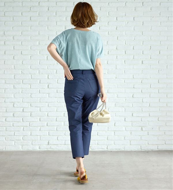 BELLUNA（ベルーナ）の「 【接触冷感】【選べる2丈】サラリ裏メッシュ美脚アンクルパンツ（フルレングスパンツ）」｜詳細画像