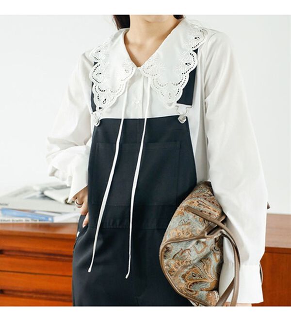 GeeRA（ジーラ）の「レース刺しゅう衿ブラウス（ブラウス）」｜詳細画像