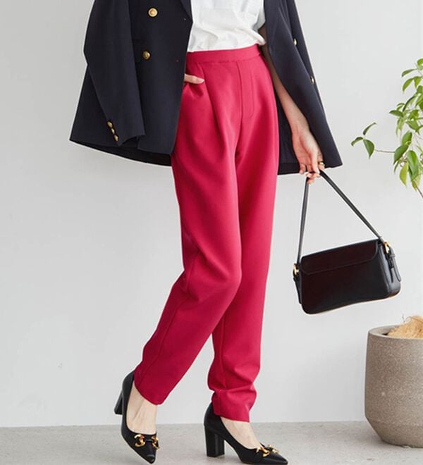 RANAN（ラナン）の「あったか！裏起毛美脚シルエットタックパンツ（フルレングスパンツ）」｜詳細画像