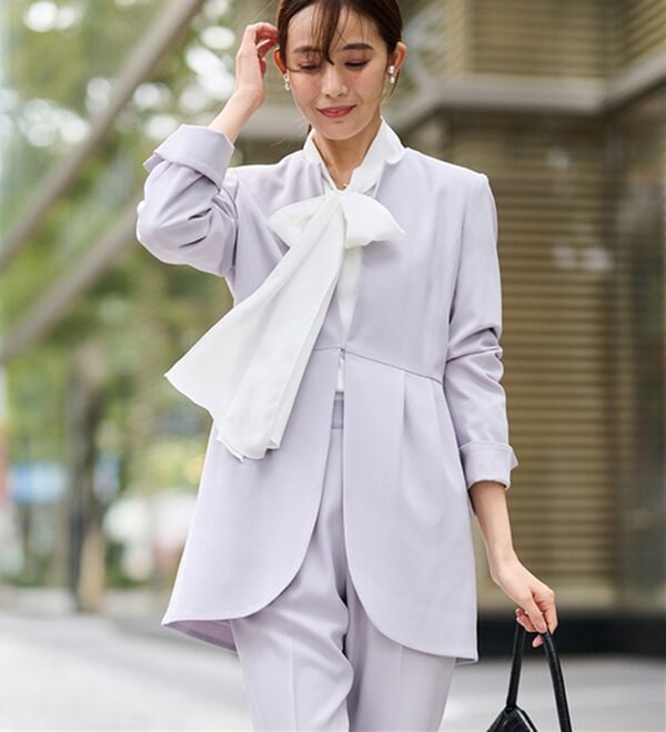 RANAN（ラナン）の「＜２点セット＞ラウンドヘムジャケットセットアップ（パンツスーツ）」｜詳細画像