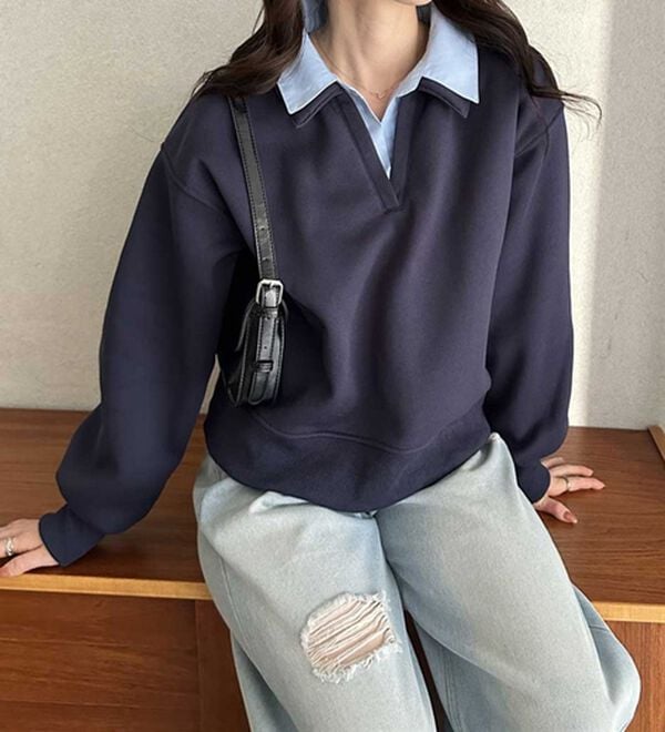 GeeRA（ジーラ）の「ダブル衿スウェット（トレーナー・スウェット）」｜詳細画像