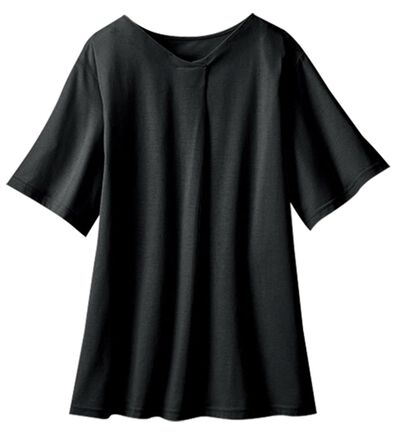 LAVIENNE（ラヴィエンヌ）の「すっきり細見えフロントタックＴシャツ（Tシャツ）」