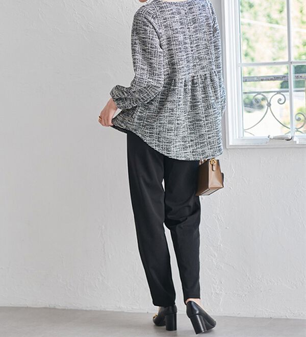 RANAN（ラナン）の「＜２点セット＞洗える！きれい見えカットツイードセットアップ（ブラウススーツ）」｜詳細画像