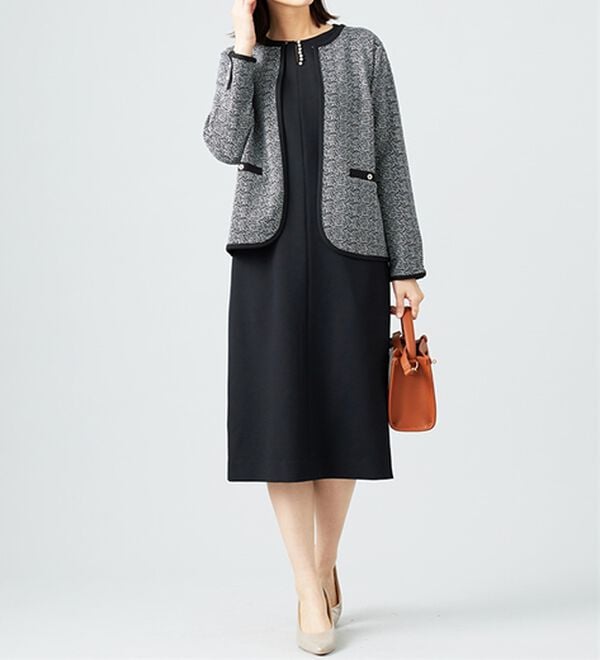 BELLUNA（ベルーナ）の「＜セレモニースタイル＞ポケット付ツイード調ジャケット（その他ジャケット）」｜詳細画像