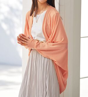 BELLUNA（ベルーナ）の「ひんやりドルマンカットソーカーディガン（その他カーディガン）」｜ライトオレンジ