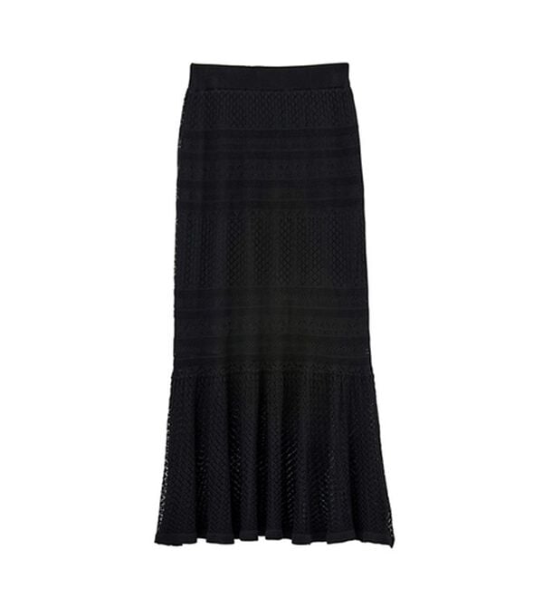 GeeRA（ジーラ）の「クロシェ編風ニットスカート（ロングスカート）」｜詳細画像