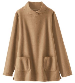 BELLUNA（ベルーナ）の「毎日着られる！快適フリースチュニック（チュニック）」｜モカ