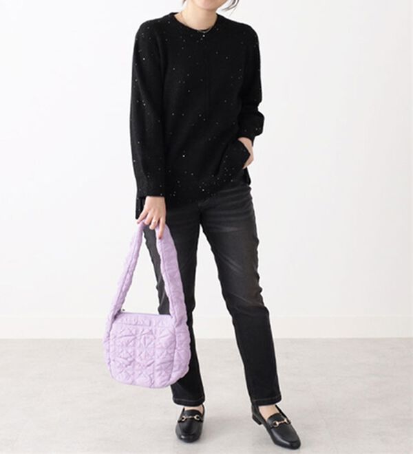 BELLUNA（ベルーナ）の「スパンコール使いラメニットプルオーバー（ニット・セーター）」｜詳細画像