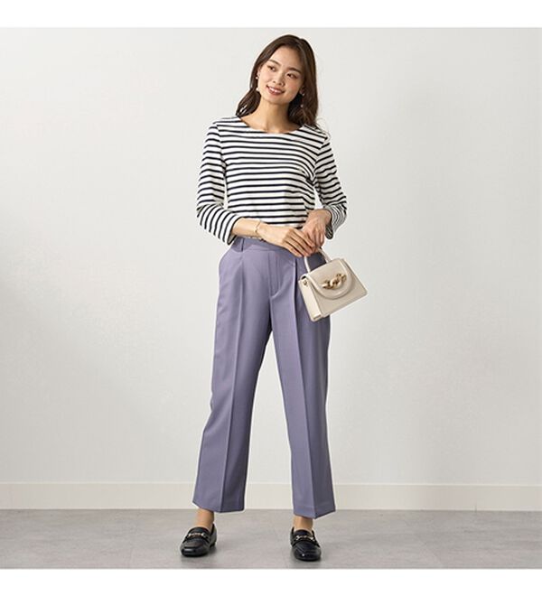 BELLUNA（ベルーナ）の「サラリ美脚見え！タック使いワイドパンツ（ワイドパンツ・ガウチョ）」｜詳細画像