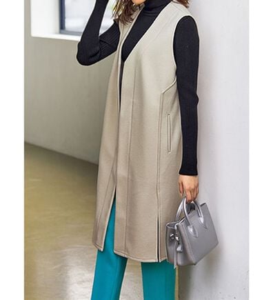 VINNO（ヴィノ）の「カットメルトンロングジレ（ジレ）」