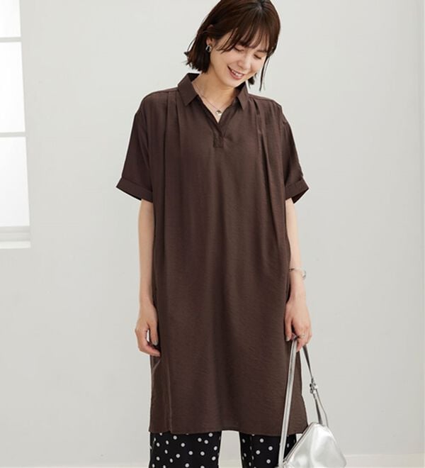 BELLUNA（ベルーナ）の「レーヨンナイロン素材切替ワンピース（その他ワンピース）」｜詳細画像