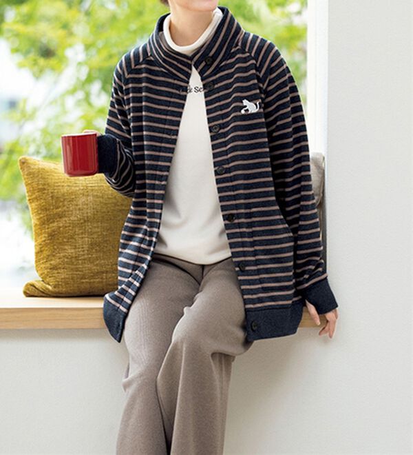 ルフラン（ルフラン）の「【２色組】寒がりさんの為のあったかリラックスジャケット（パジャマ・ルームウェア）」｜詳細画像