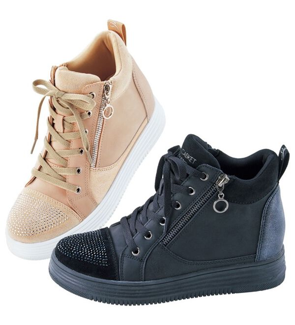 BELLUNA（ベルーナ）の「美脚魅せインヒールキラキラスニーカー（スニーカー）」｜詳細画像