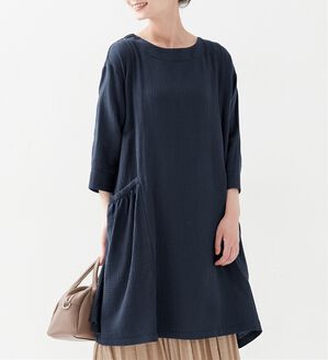 Viola e Viola（ヴィオラ エ ヴィオラ）の「綿１００％ギャザーポケットチュニック（チュニック）」｜詳細画像