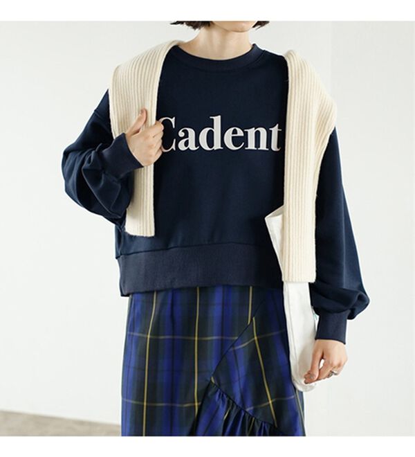 GeeRA（ジーラ）の「裏毛フロッキーロゴ短丈スウェット（トレーナー・スウェット）」｜詳細画像