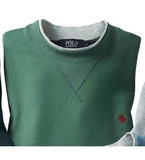 「＜ポロ・ビーシーエス＞裏毛レイヤードトレーナー（メンズトレーナー）」｜グリーンティー