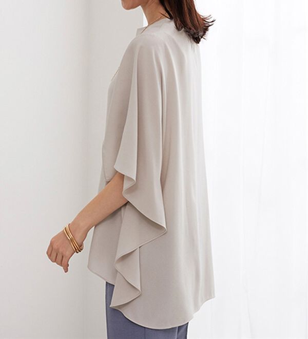 BELLUNA（ベルーナ）の「ＵＶ対策！涼やかケープ風ブラウス（ブラウス）」｜詳細画像