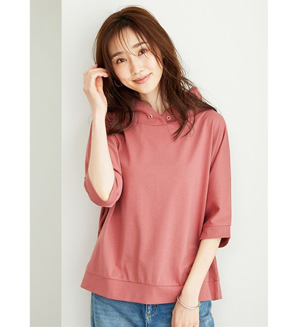 BELLUNA（ベルーナ）の「フード風衿デザインプルオーバー（カットソー）」｜詳細画像