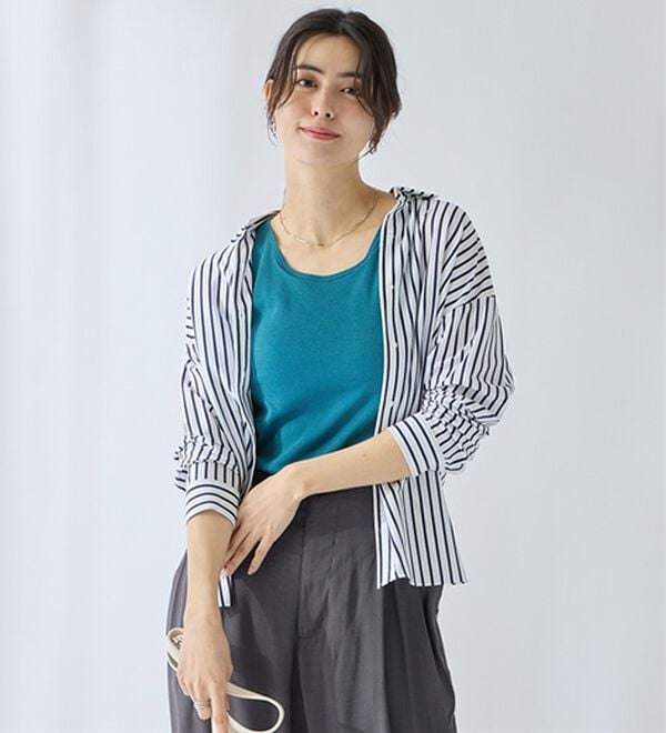 「【医師オススメ】ＵＶカット綿１００％カップ付タンクトップ＜カラフルコットン＞（肌着・インナーウェア）」｜詳細画像