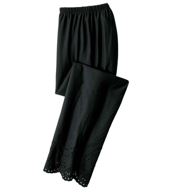 LAVIENNE（ラヴィエンヌ）の「【３色組】カットワーク刺しゅうのらくちんパンツ（その他パンツ）」｜詳細画像