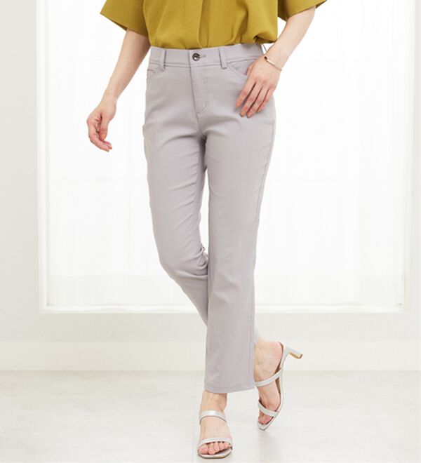 BELLUNA（ベルーナ）の「美脚ストレッチ麻入りアンクルパンツ（クロップドパンツ）」｜詳細画像