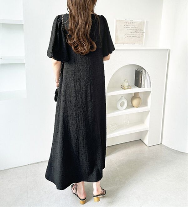 GeeRA（ジーラ）の「ボリューム袖楽ちん表面感ワンピース（カットソーワンピース）」｜詳細画像