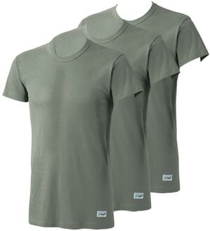 「【３枚組】＜クロコダイル＞夏用さらっと着心地の綿１００％インナー（メンズ肌着・インナーウェア）」｜グレー3枚組 半袖丸首