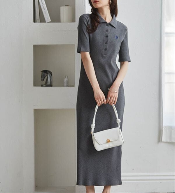 RANAN（ラナン）の「＜U.S.POLO ASSN.＞ ポロ衿リブワンピース（その他ワンピース）」｜詳細画像