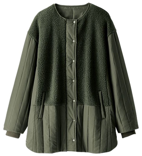 BELLUNA（ベルーナ）の「ボア切替キルトデザインミドル丈コート（ハーフコート）」｜詳細画像